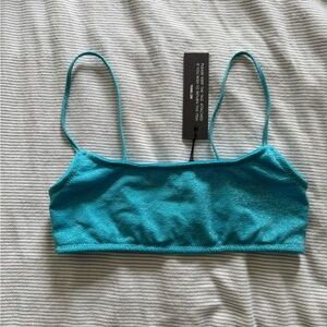 Baby blue sparkle Triangle swimsuit top